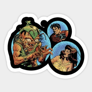 Vintage Comic Book Science Fiction Art Sticker